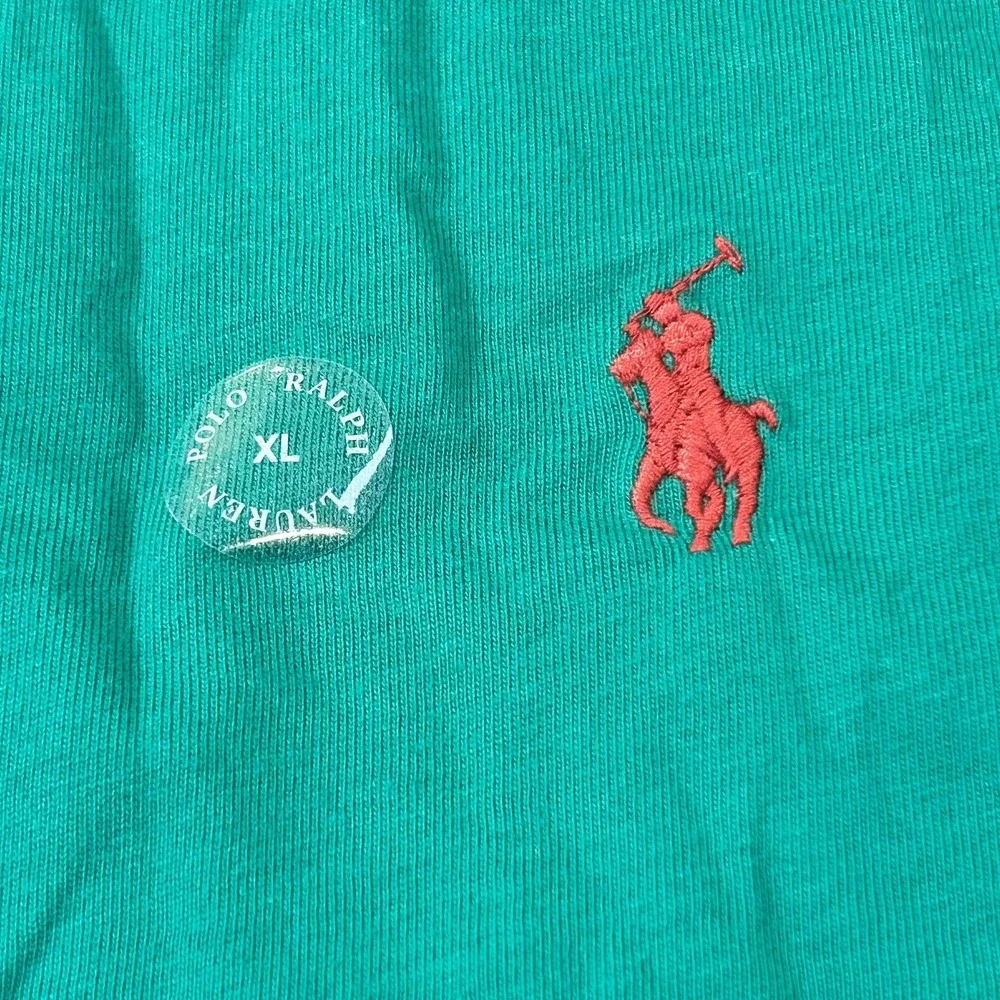 Polo Ralph Lauren Shirt Mens XL Green Classic Fit Crew Neck Logo T-Shirt NEW